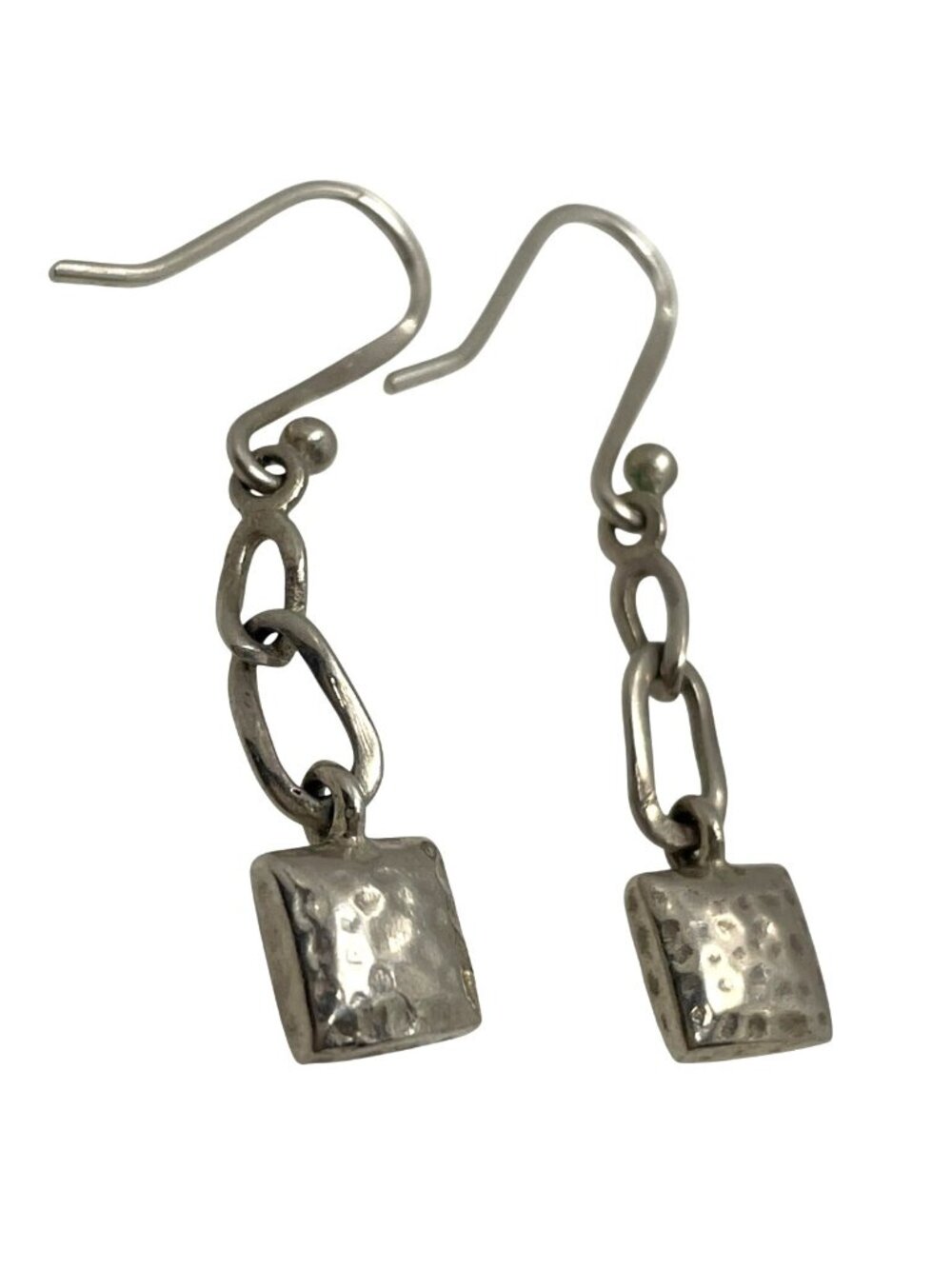 Silpada Oxidized Sterling Petite Hammered Pillow Dangle Earrings W1639
